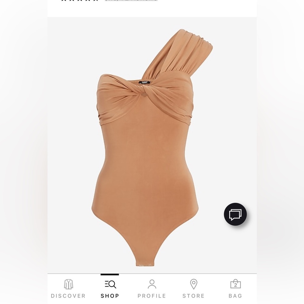 Body Contour Compression Silky One Shoulder Twist Thong Bodysuit Removable Cups
